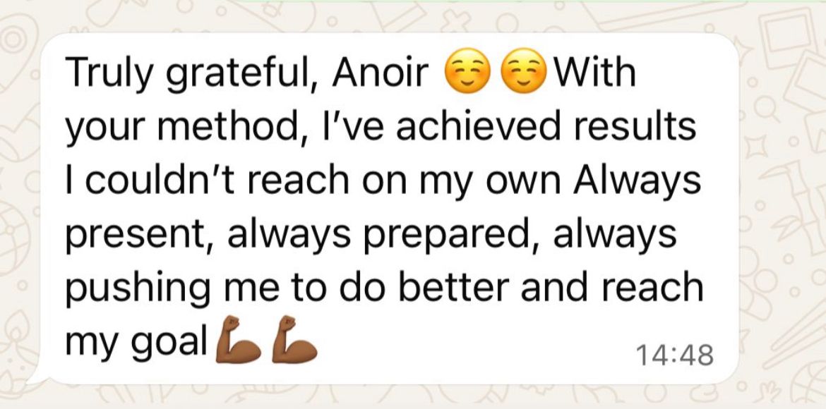 WhatsApp client feedback screenshot